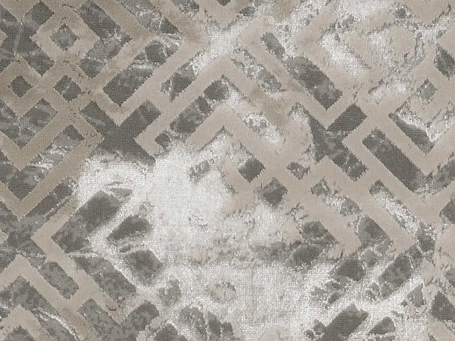 5' X 8' Sand And Light Blue Geometric Area Rug