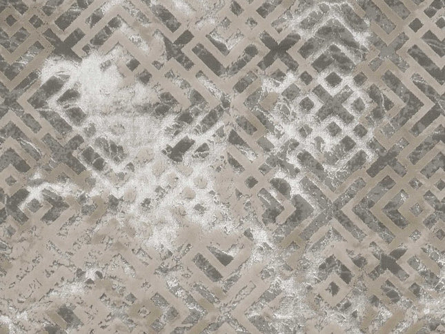 5' X 8' Sand And Light Blue Geometric Area Rug