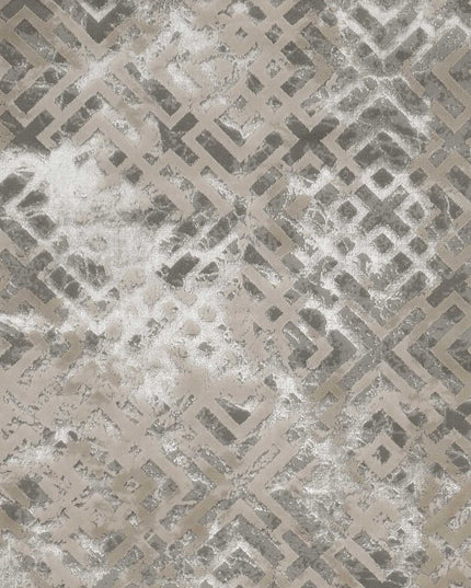 5' X 8' Sand And Light Blue Geometric Area Rug