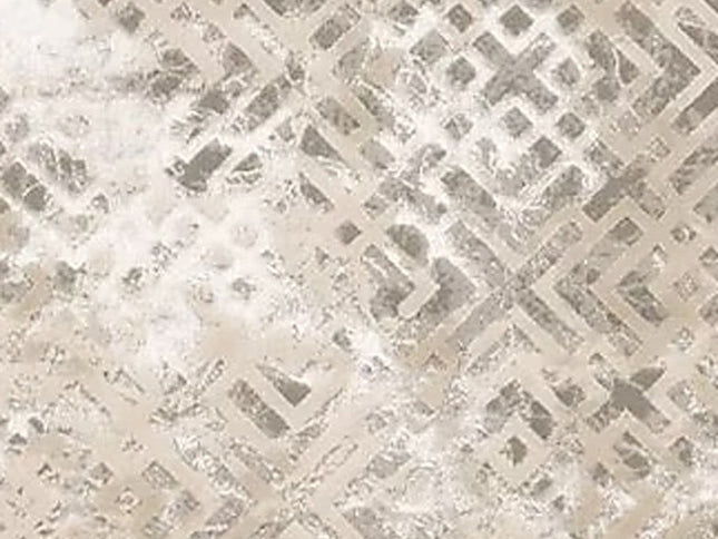 5' X 8' Sand And Light Blue Geometric Area Rug