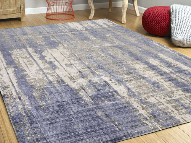 5' X 7' Gray And Ivory Abstract Hand Loomed Area Rug