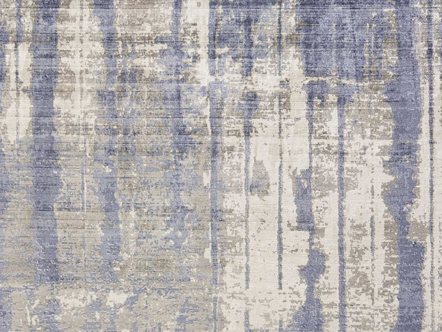 5' X 7' Gray And Ivory Abstract Hand Loomed Area Rug