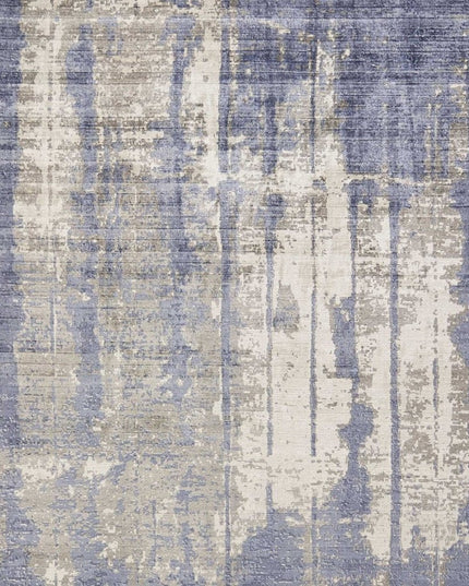 5' X 7' Gray And Ivory Abstract Hand Loomed Area Rug