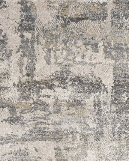 9' X 13' Gray And Tan Abstract Area Rug