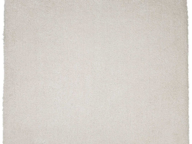 8' X 11' Ivory Shag Hand Woven Area Rug