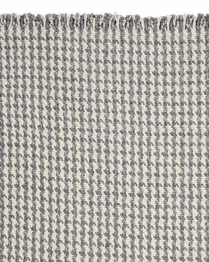 7' X 9' Gray and Ivory Wool Hand Woven Area Rug