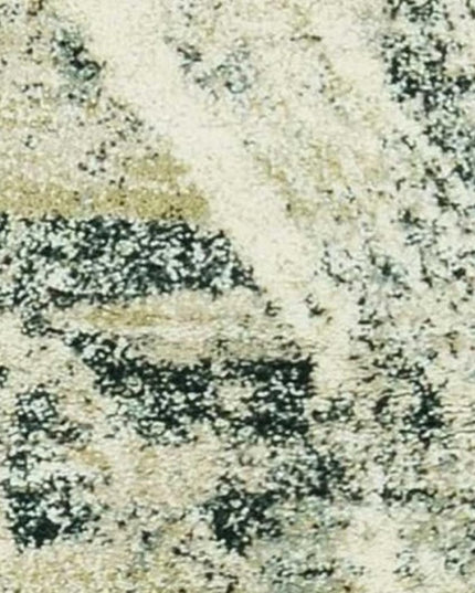 9' X 13' Ivory And Gray Abstract Area Rug