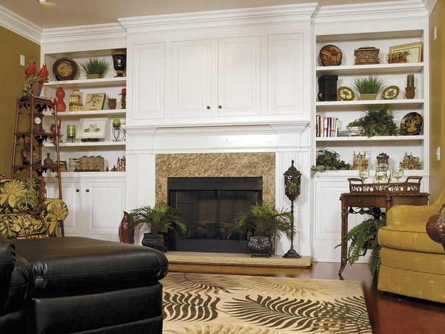 5' X 8' Natural Green And Brown Wool Botanical Leaves Hand Tufted Area Rug