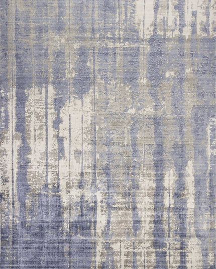 5' X 7' Gray And Ivory Abstract Hand Loomed Area Rug