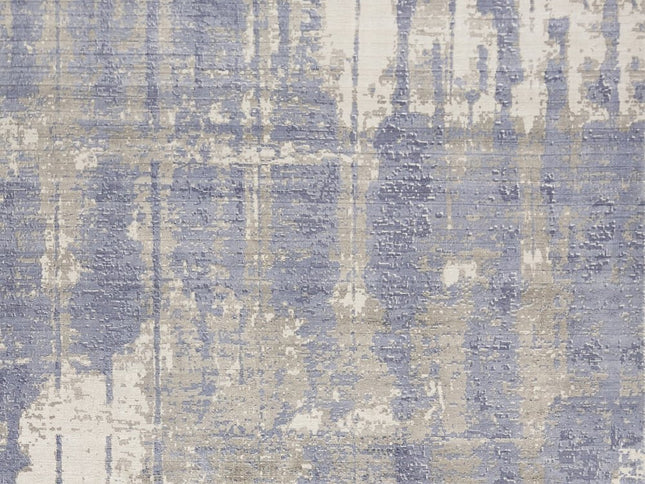 5' X 7' Gray And Ivory Abstract Hand Loomed Area Rug