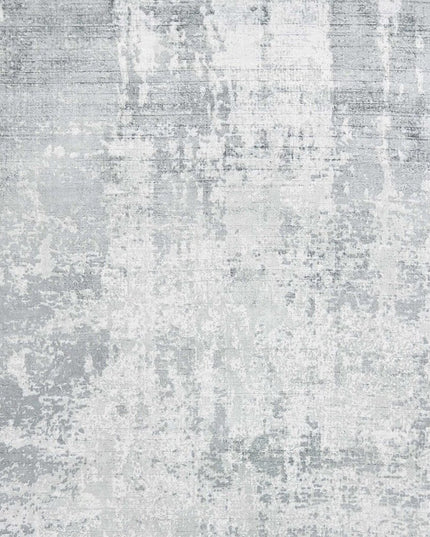 9' X 13' Dark Gray And Light Gray Abstract Hand Loomed Area Rug