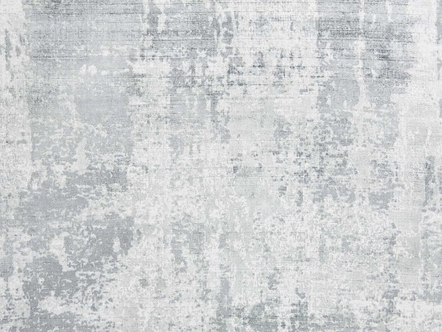 9' X 13' Dark Gray And Light Gray Abstract Hand Loomed Area Rug