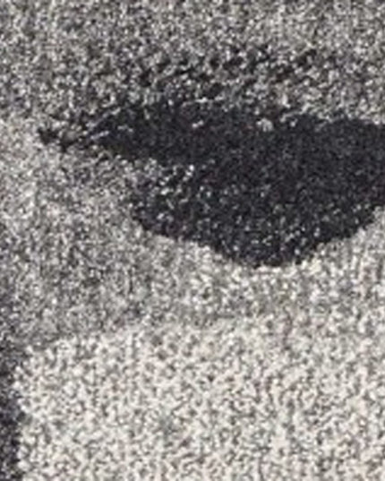 10' X 13' Gray Black And Ivory Abstract Area Rug