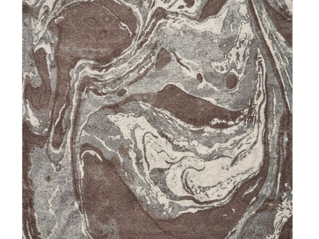 5' X 8' Brown And Ivory Abstract Area Rug