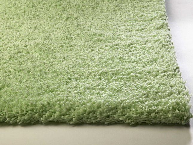 6' Green Shag Hand Woven Round Rug