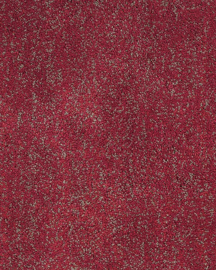 9' X 13' Red Shag Hand Woven Area Rug