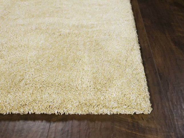 8' Yellow Hand Woven Round Rug