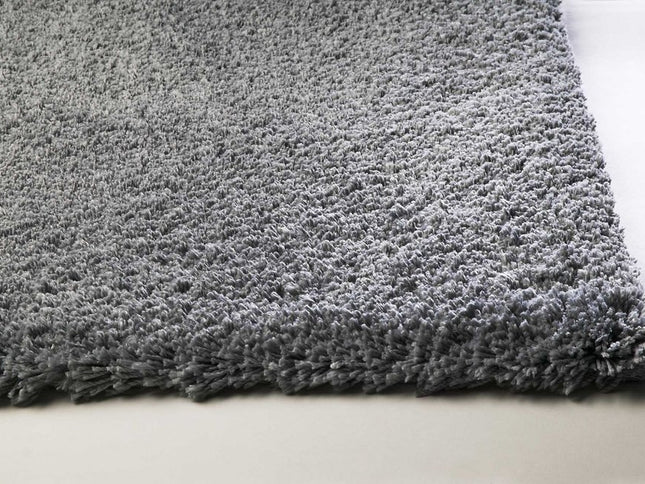 8' Gray Hand Woven Round Rug