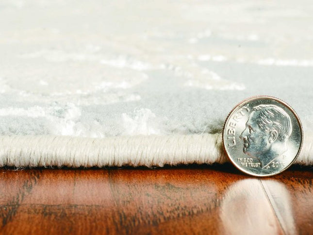 9' X 13' Sand Gray And Beige Abstract Area Rug