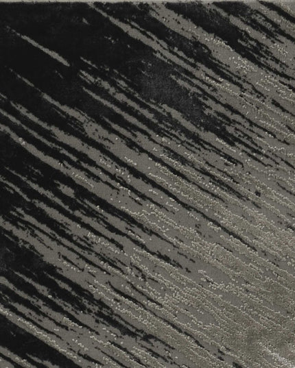 9' X 13' Silver And Gray Abstract Area Rug