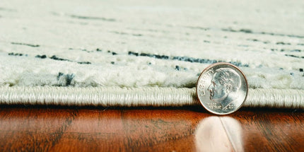 9' X 13' Silver And Gray Abstract Area Rug