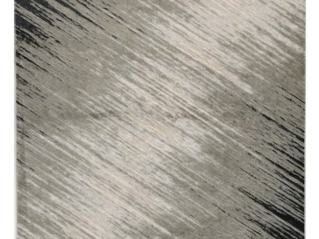 9' X 13' Silver And Gray Abstract Area Rug