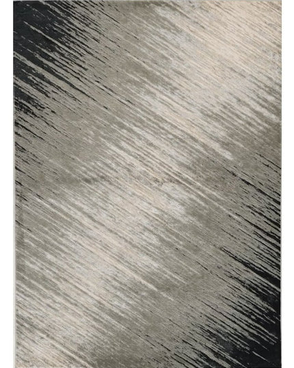 9' X 13' Silver And Gray Abstract Area Rug