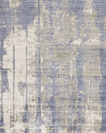 5' X 7' Gray And Ivory Abstract Hand Loomed Area Rug