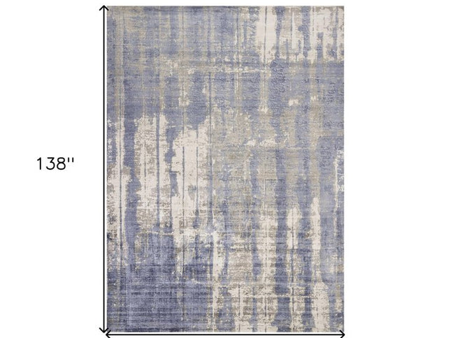 5' X 7' Gray And Ivory Abstract Hand Loomed Area Rug