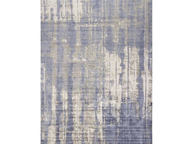 5' X 7' Gray And Ivory Abstract Hand Loomed Area Rug