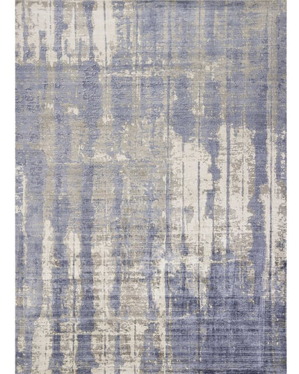 5' X 7' Gray And Ivory Abstract Hand Loomed Area Rug