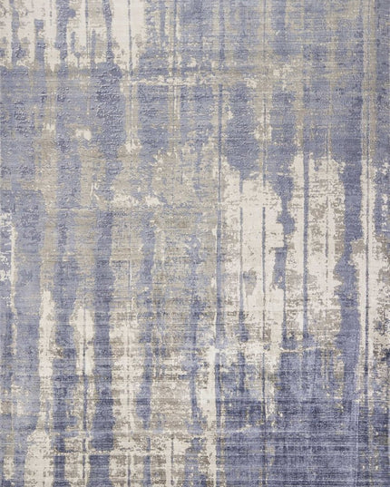 5' X 7' Gray And Ivory Abstract Hand Loomed Area Rug