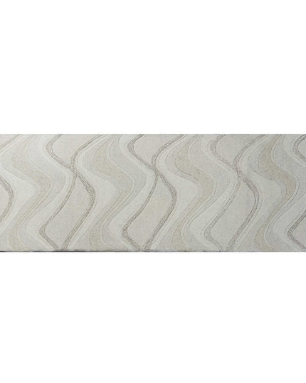 3' X 5' Ivory And Gray Wool Abstract Hand Tufted Area Rug