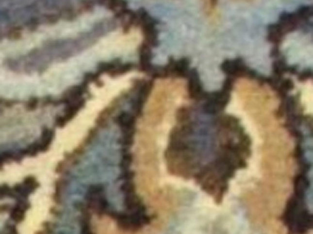 3' X 5' Dark Gray Green And Brown Wool Floral Hand Tufted Area Rug