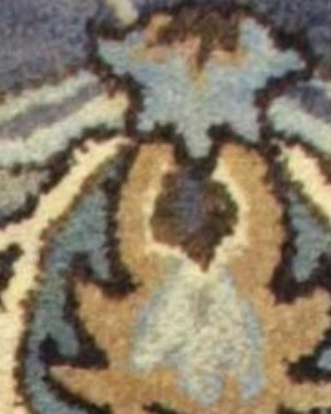 3' X 5' Dark Gray Green And Brown Wool Floral Hand Tufted Area Rug