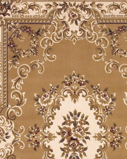 5' X 8' Plum And Ivory Floral Medallion Area Rug