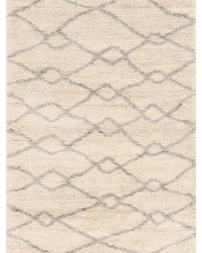 5' X 8' Ivory And Gray Chain Area Rug