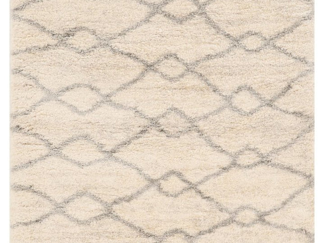 5' X 8' Ivory And Gray Chain Area Rug