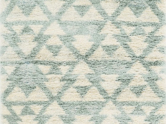 5' X 8' Ivory And Gray Geometric Area Rug