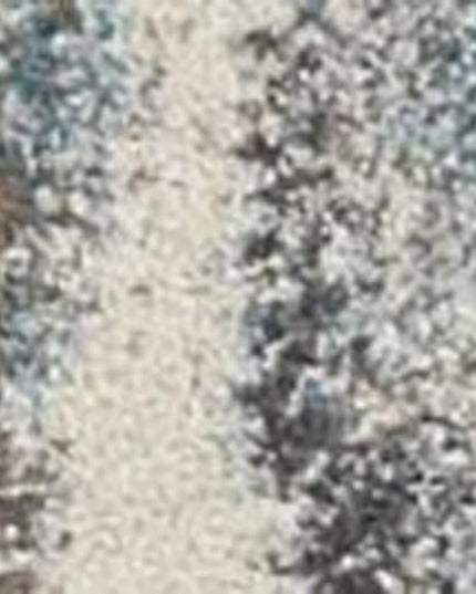 7' X 10' Teal Blue And White Abstract Distressed Area Rug