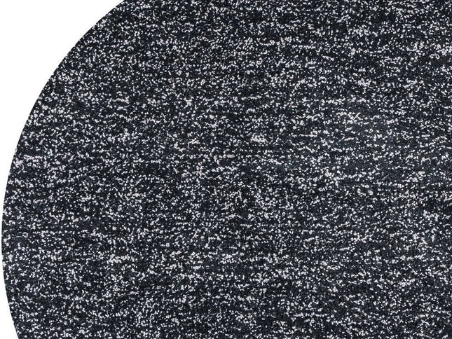9' X 13' Black And White Shag Hand Woven Area Rug