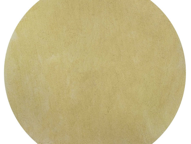 8' Canary Yellow Hand Woven Round Rug
