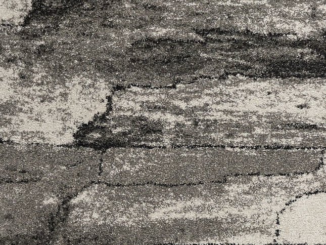 8' X 11' Gray Abstract Area Rug