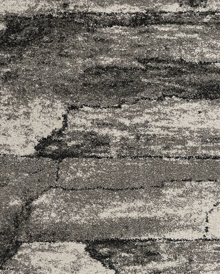 8' X 11' Gray Abstract Area Rug