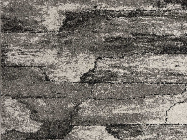 8' X 11' Gray Abstract Area Rug