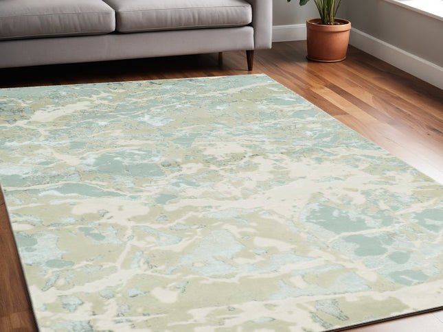 8' X 11' Sand Abstract Area Rug