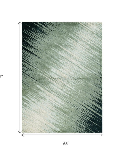 8' X 11' Silver And Gray Abstract Area Rug