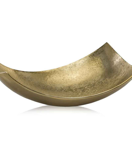 17" Gold Aluminum Scoop Decorative Bowl