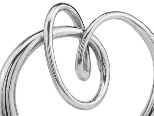 17" Silver Buffed Aluminum Tabletop Sculpture