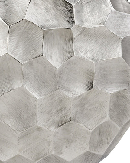 12" Silver Aluminum Cylinder Table Vase